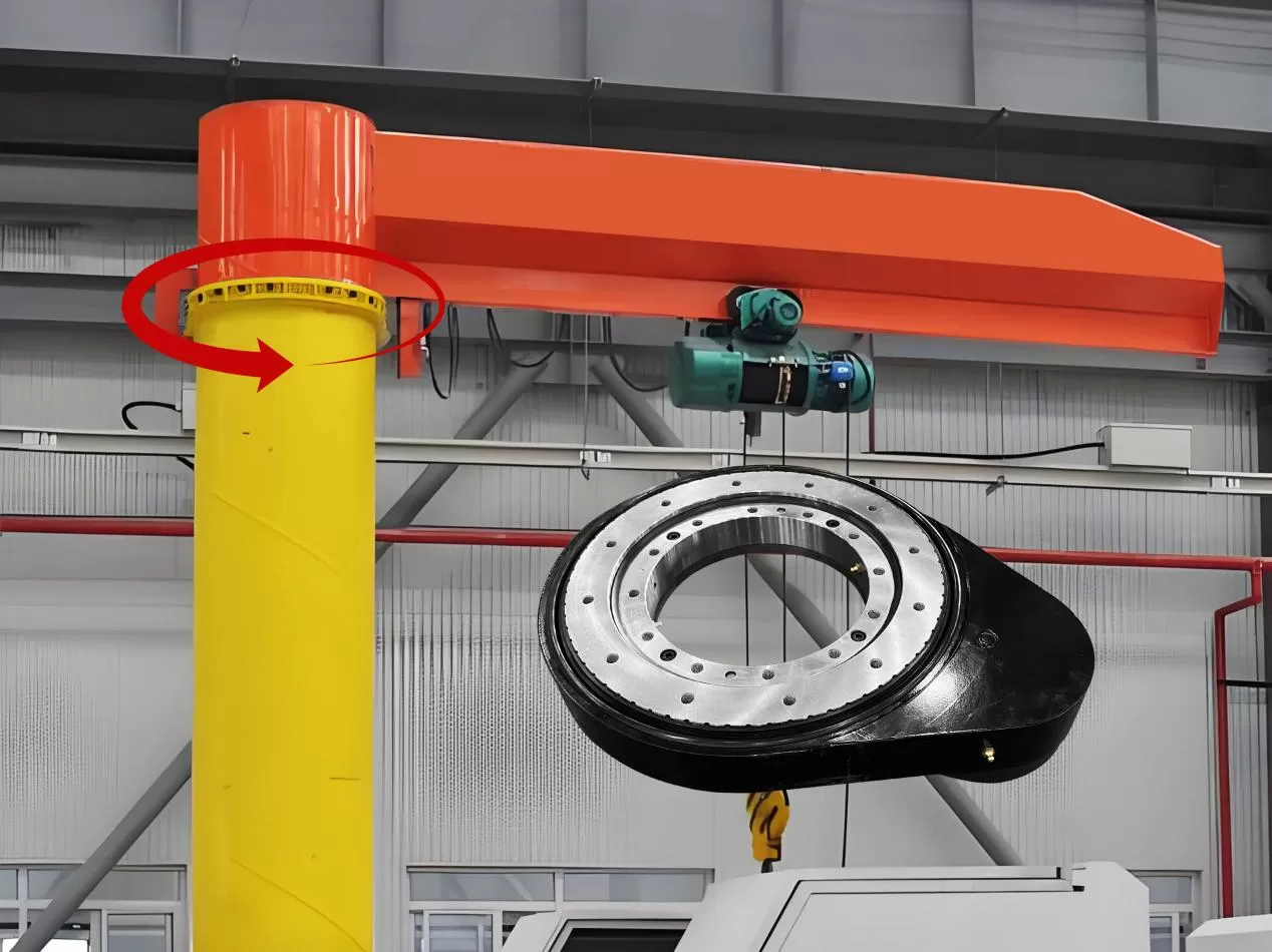 Spur Gear Slew Drive for Jib Cranes in Workshop Operations